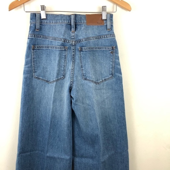 Madewell Crop Wide Leg Button Front Jeans 23 T - Picture 6 of 12